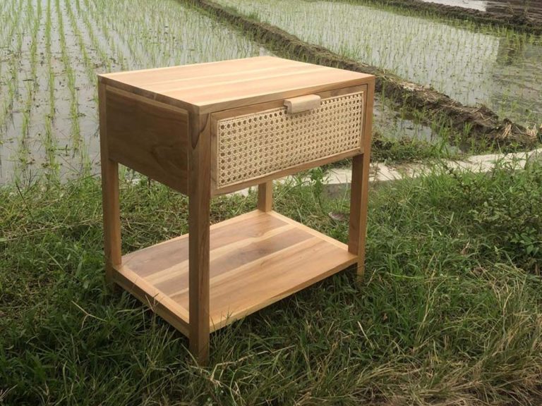 Nakas Bedside Table modern minimalis kayu alami