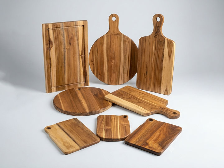 Talenan estetik berbahan kayu alami untuk dapur yang elegan